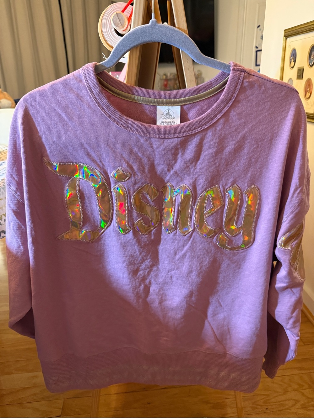 Disneyland Women’s Iridescent Holographic Spirit Jersey Pink Size XL